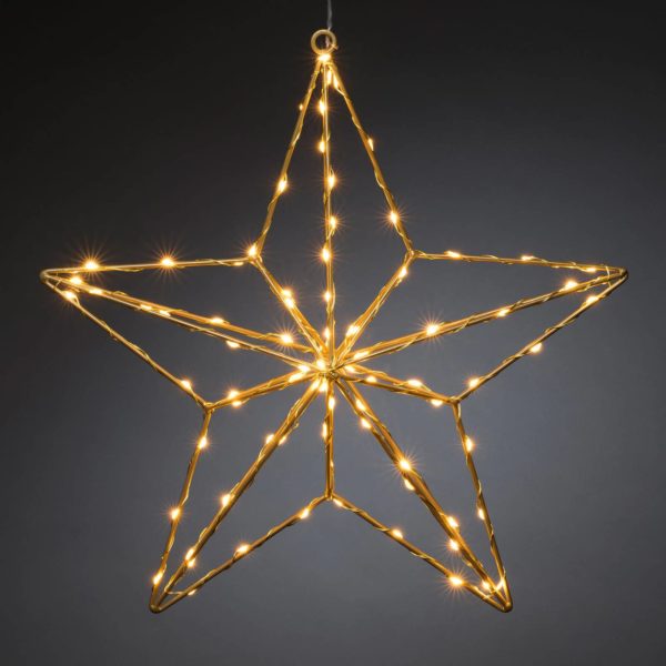 Konstsmide Christmas Lampe décorative LED Étoile d’or 37x36 cm Konstsmide Christmas