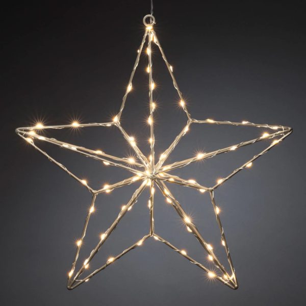 Konstsmide Christmas Lampe décorative LED Étoile d'argent 37x36 cm Konstsmide Christmas