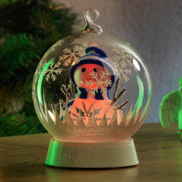 Konstsmide Christmas Lampe déco LED sphère de verre bonhomme de neige Konstsmide Christmas