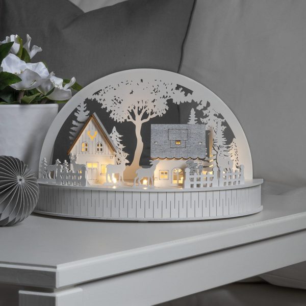 Konstsmide Christmas Silhouette LED maisons et rennes