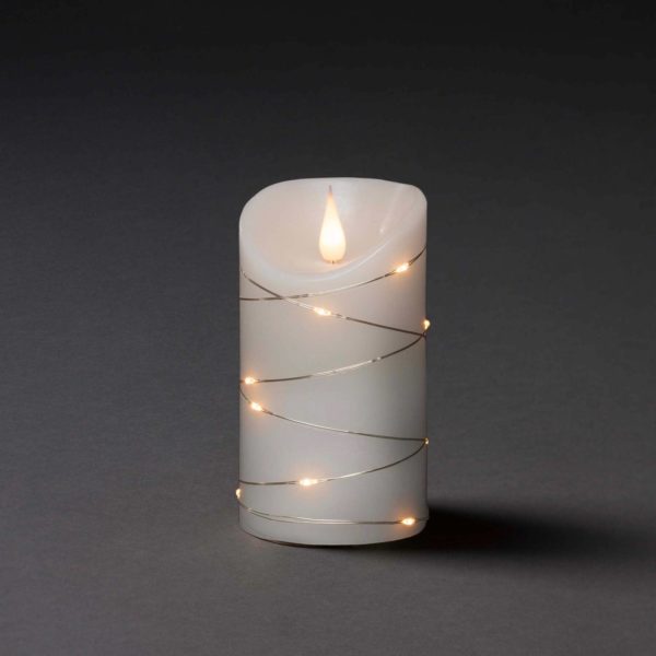Konstsmide Christmas Bougie en cire LED blanche couleur de lumière blanc chaud 13