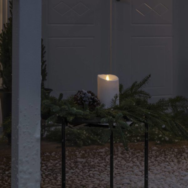 Konstsmide Christmas Bougie décorative LED IP44 blanc crème fondu 18