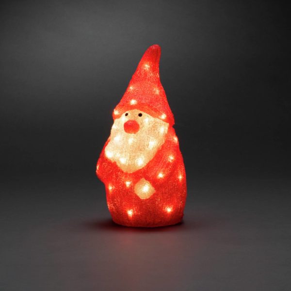 Konstsmide Christmas Figurine déco LED Père Noël rouge IP44 38 cm Konstsmide Christmas