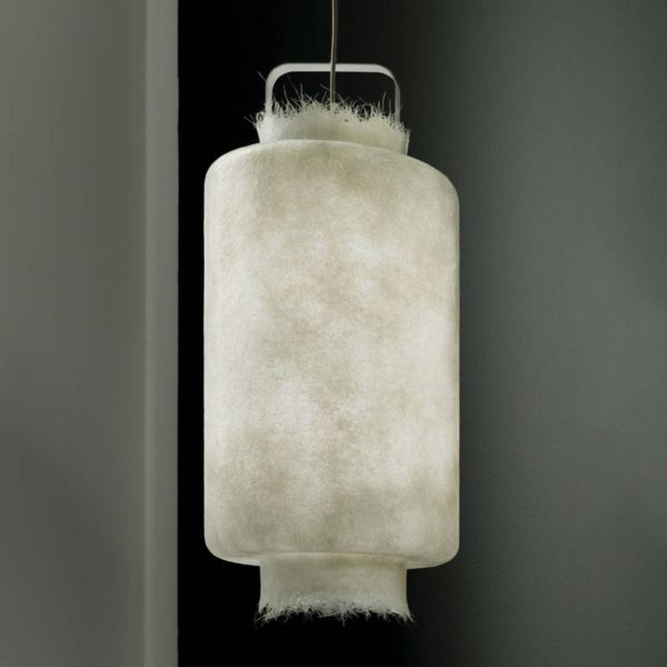 Karman Suspension LED Kimono fibre verre blanche