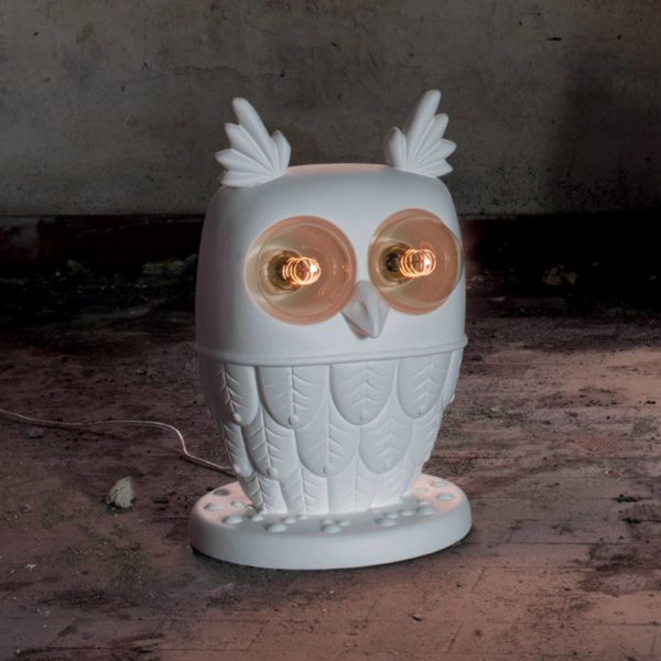 Karman lampe à poser Ti Vedo forme de chouette Karman