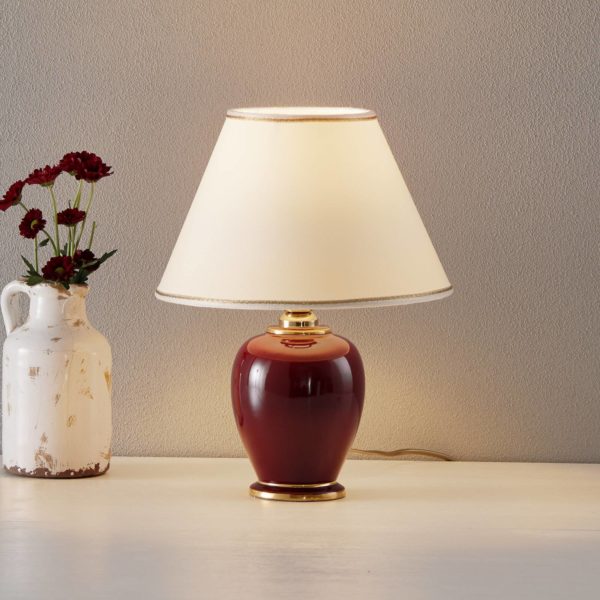 austrolux Lampe à poser Bordeaux hauteur 34cm diamètre 25cm austrolux