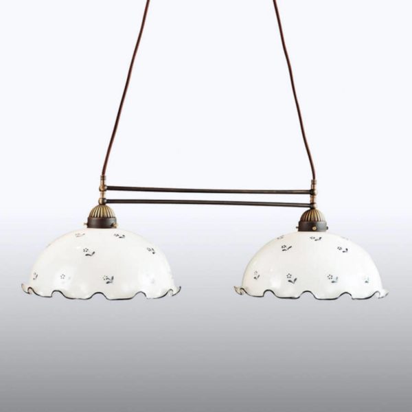 austrolux KOLARZ Nonna – Suspension linéaire blanc-bleu austrolux