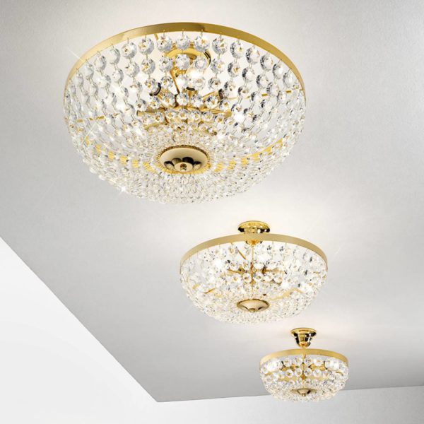 austrolux Plafonnier Valerie, doré, Ø 50 cm austrolux