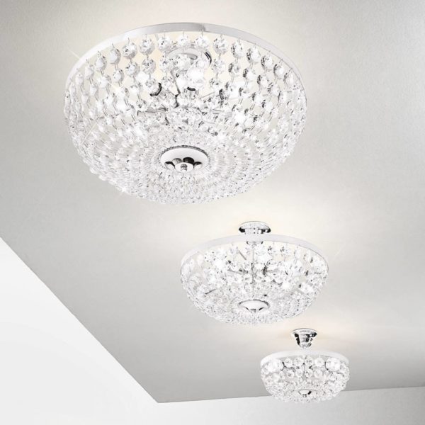 austrolux Plafonnier Valerie, chromé, Ø 50 cm austrolux