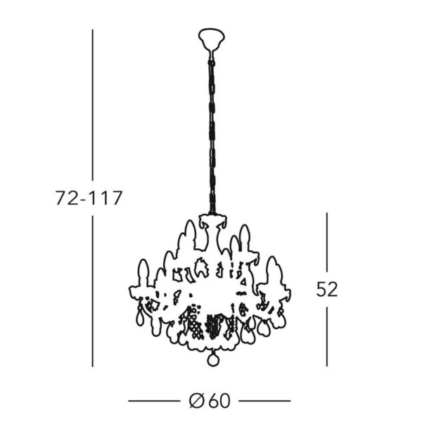 austrolux Lustre Valerie, laiton, à 12 lampes austrolux