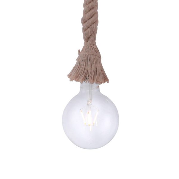 JUST LIGHT. Suspension Rope avec corde, à 1 lampe JUST LIGHT.