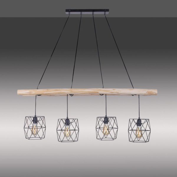 JUST LIGHT. Suspension Edgar en bois