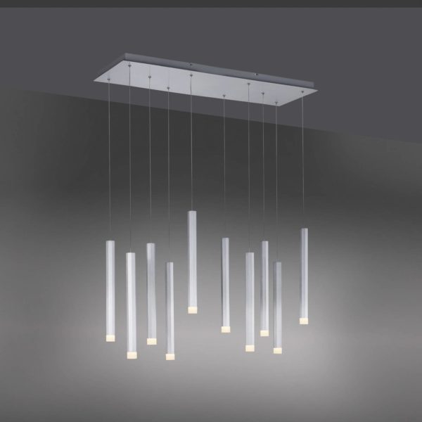 JUST LIGHT. Suspension LED Bruno à 10 lampes
