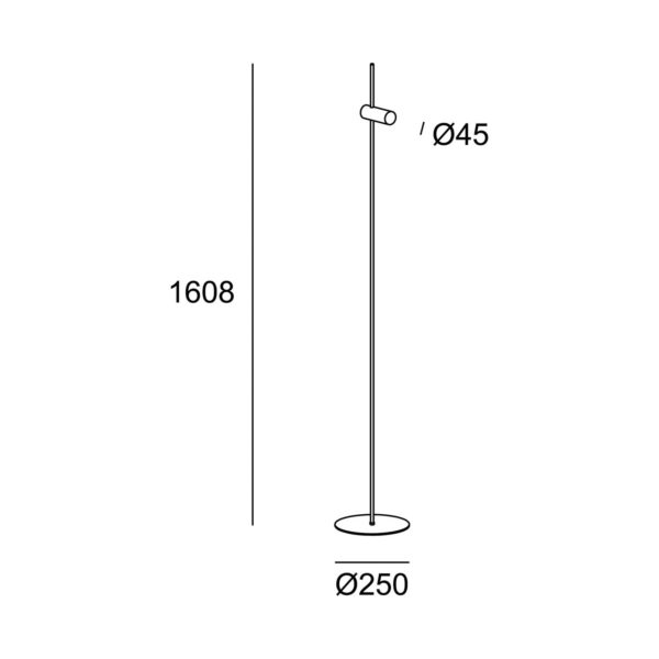 LEDS-C4 Nude Single lampadaire E27 doré/noir LEDS-C4