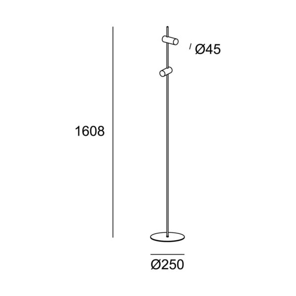 LEDS-C4 Nude Double lampadaire E27 doré/noir LEDS-C4