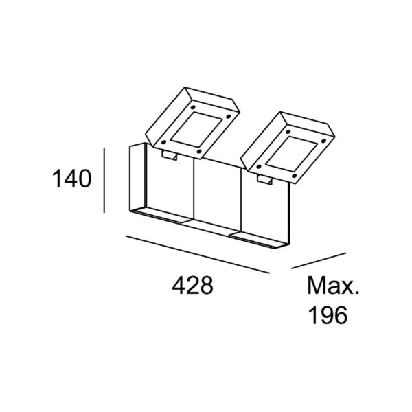 LEDS-C4 Modis mur extérieur 2x16