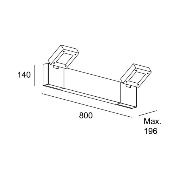 LEDS-C4 Modis mur extérieur 2x16