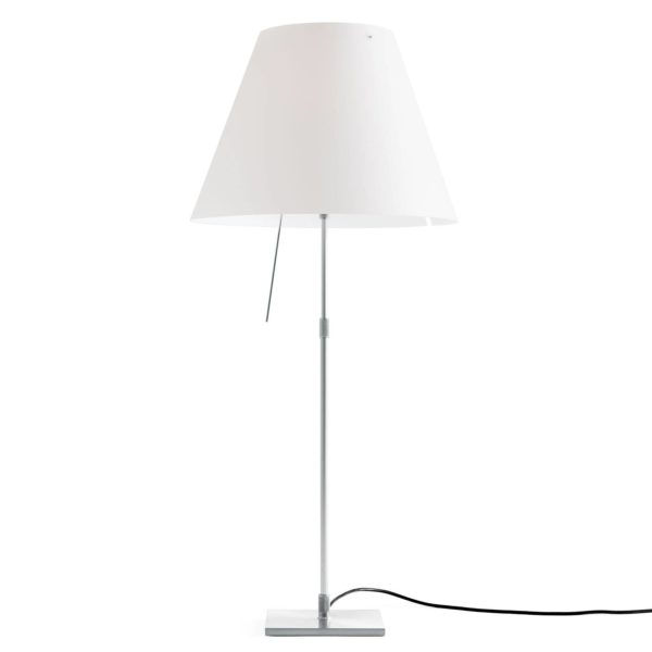 Luceplan Costanza lampe table alu blanc diffuseur Luceplan