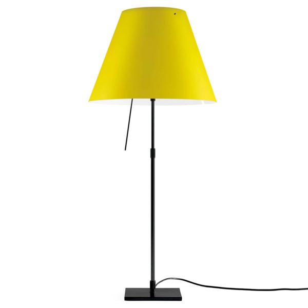 Luceplan Costanza lampe à poser D13 noire/jaune Luceplan