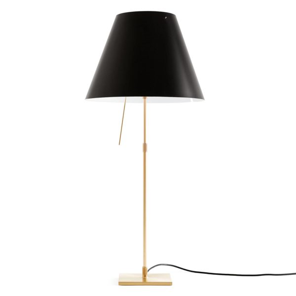Luceplan Costanza lampe à poser D13 laiton/noire Luceplan