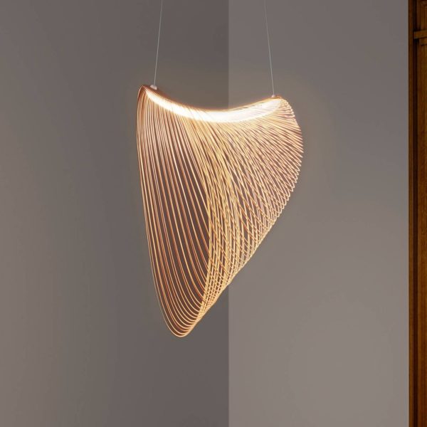 Luceplan Illan suspension bois LED dimmable Ø 80cm Luceplan