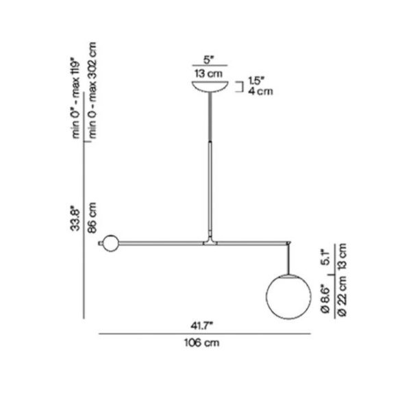 Luceplan Malamata suspension noir mat