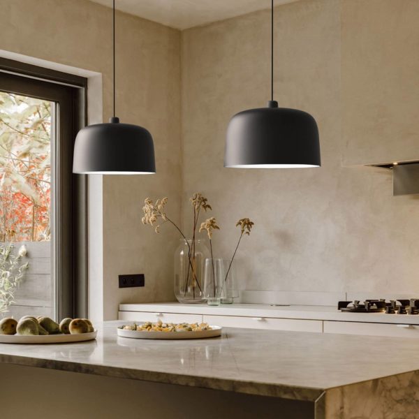 Luceplan Zile suspension noir mat, Ø 40 cm Luceplan