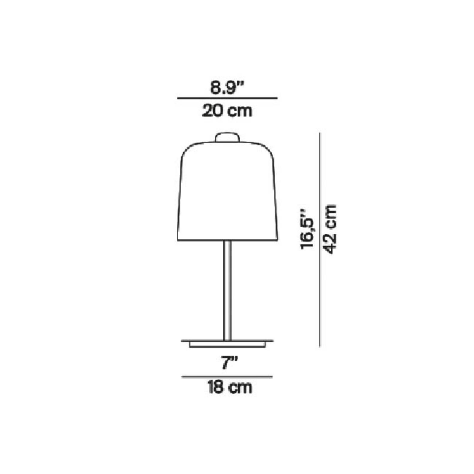 Luceplan Zile lampe à poser tourterelle