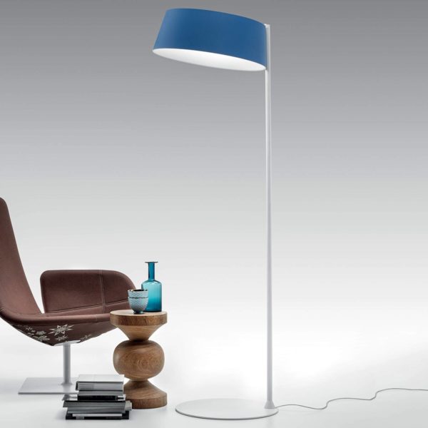 Stilnovo Lampadaire LED Oxygen_FL2 en bleu azur Stilnovo