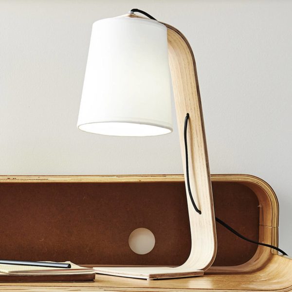 Lucide Lampe à poser Nordic avec abat-jour en tissu Lucide