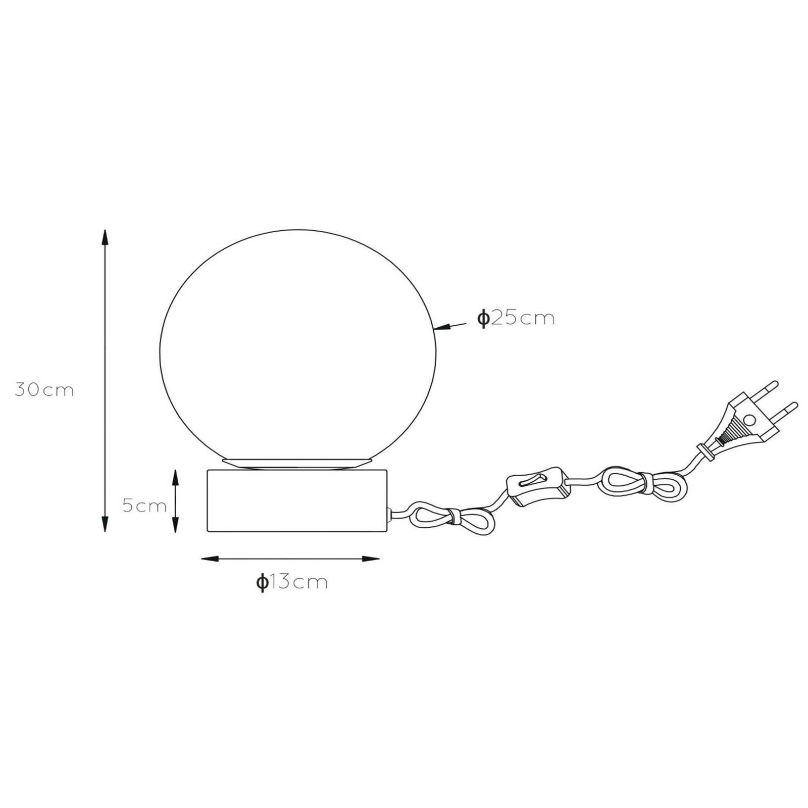 Lucide Lampe à poser en verre Jorit en forme de boule