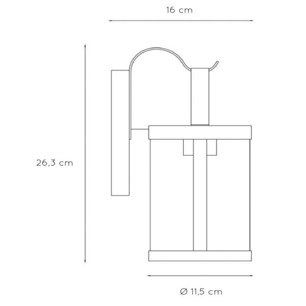 Lucide Applique d'extérieur Lindelo avec verre transparent Lucide