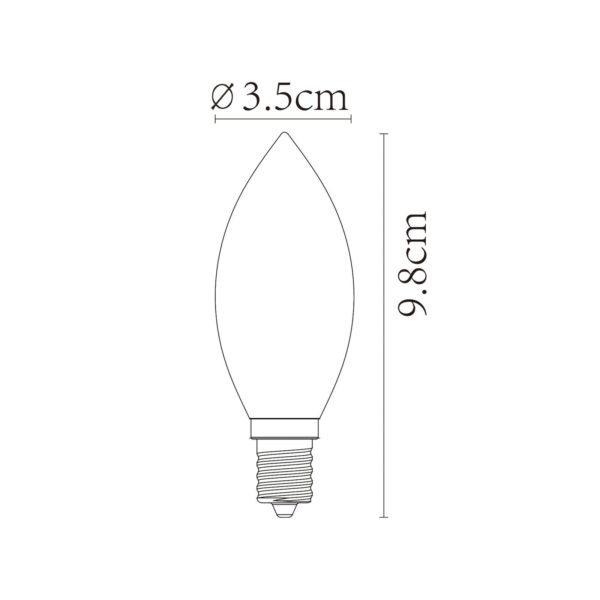 Lucide Ampoule bougie LED E14 3 W 2 200K dimmable Lucide