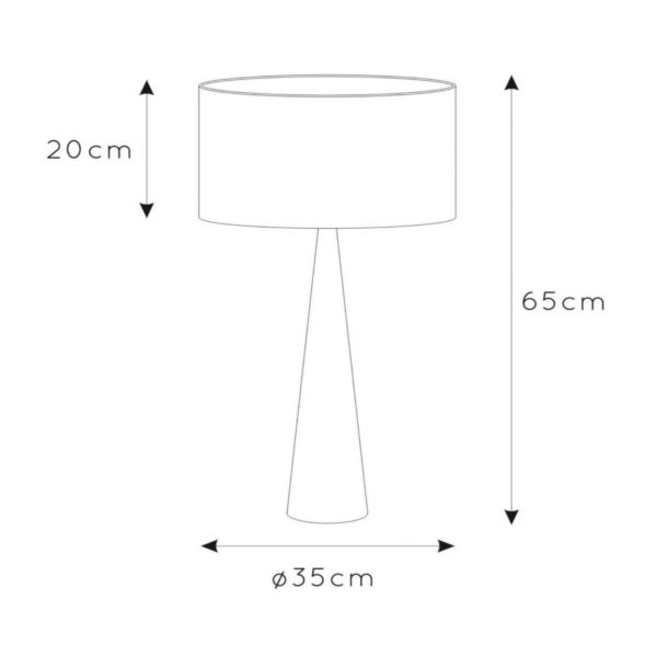 Lucide Lampe à poser Conos à pied en bois clair Lucide