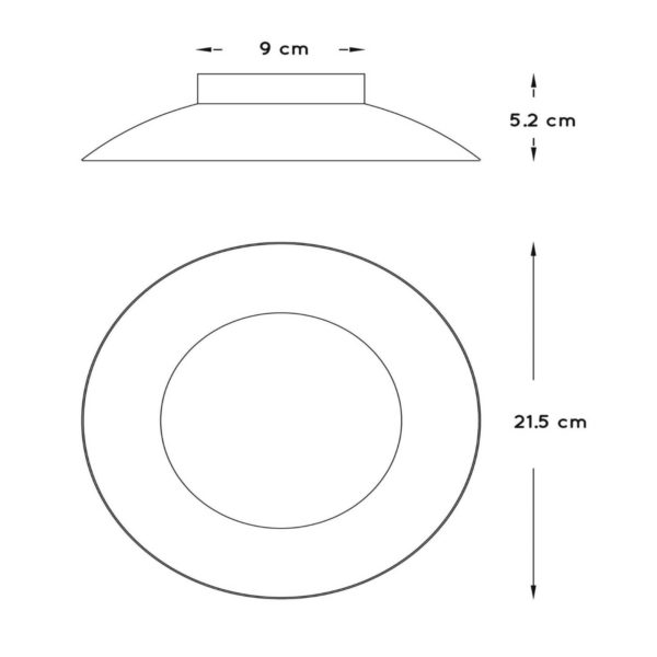 Lucide Plafonnier LED Foskal laiton