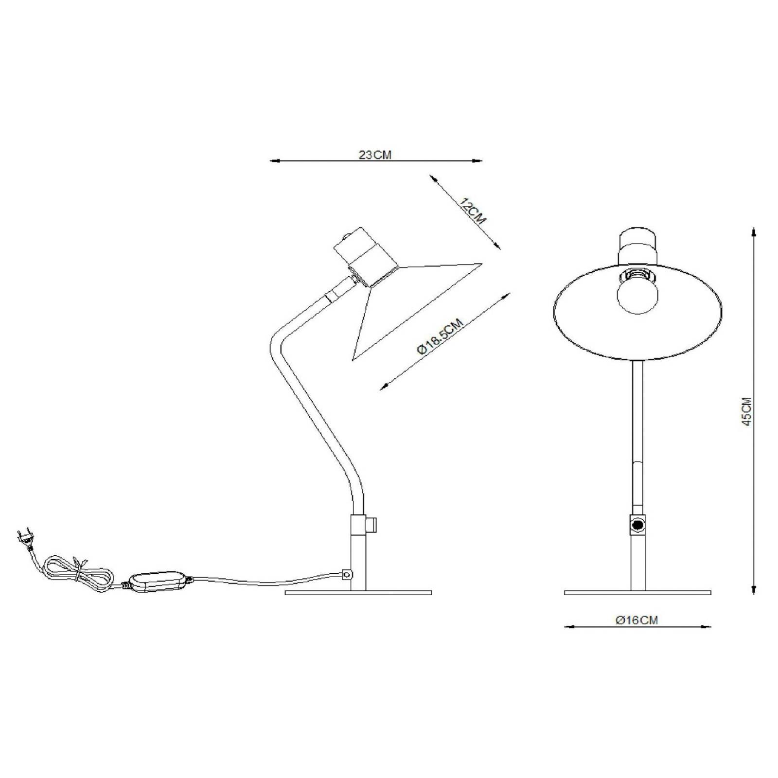 Lucide Lampe à poser Pepijn en noir et doré Lucide