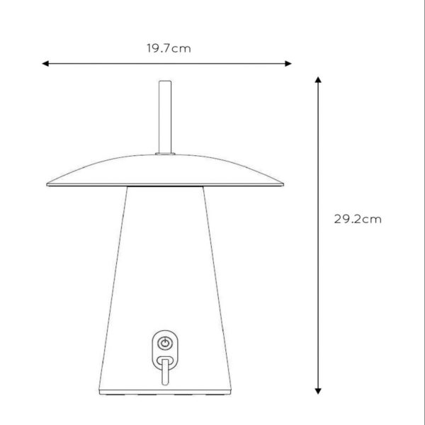 Lucide Lampe à poser La Donna en alu batterie