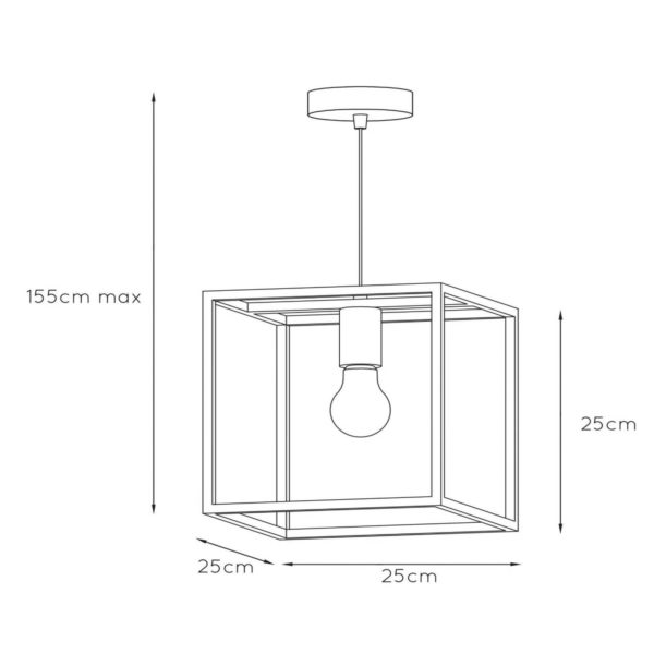 Lucide Suspension Arthur, à une lampe, noire Lucide