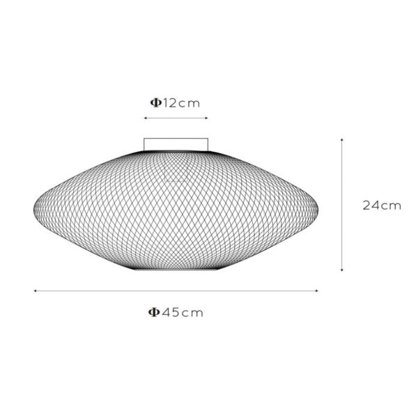 Lucide Plafonnier Mesh, trapézoïdal, noir Lucide