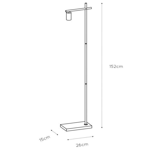 Lucide Lampadaire Leanne, noir Lucide