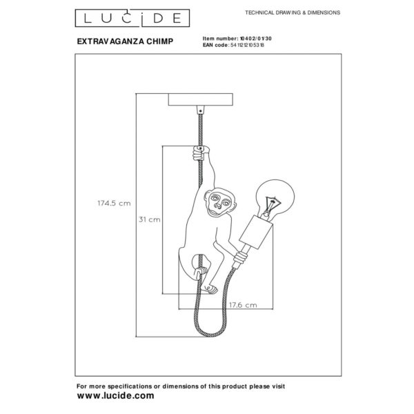 Lucide Suspension Extravaganza Chimp