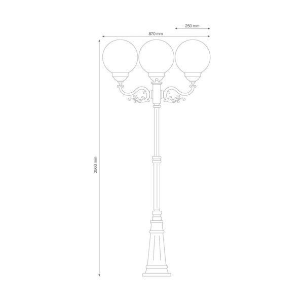 LCD Lampadaire d’extérieur 1144