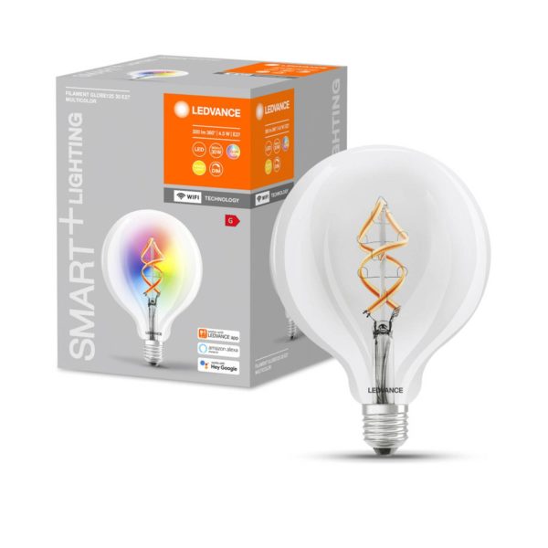 LEDVANCE SMART+ WiFi filament globe RGBW E27 4,5W LEDVANCE SMART+