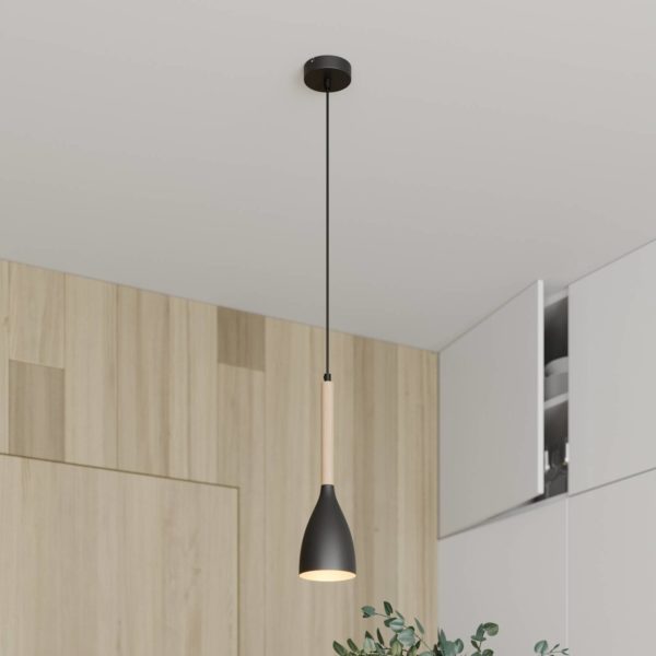 Luminex Suspension Muza à 1 lampe, noire/dorée Luminex
