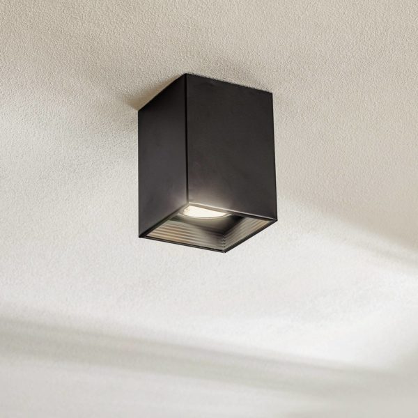 Luminex Spot pour plafond downlight square noir