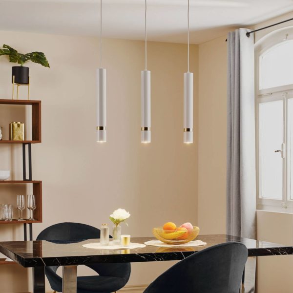 Luminex Suspension Rondo blanche/dorée