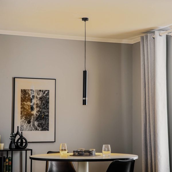 Luminex Suspension Rondo noire/chromée