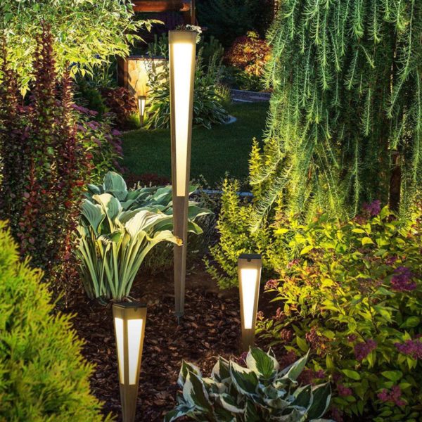 Les Jardins Torche solaire LED Tecka capteur 120 cm Duratek Les Jardins