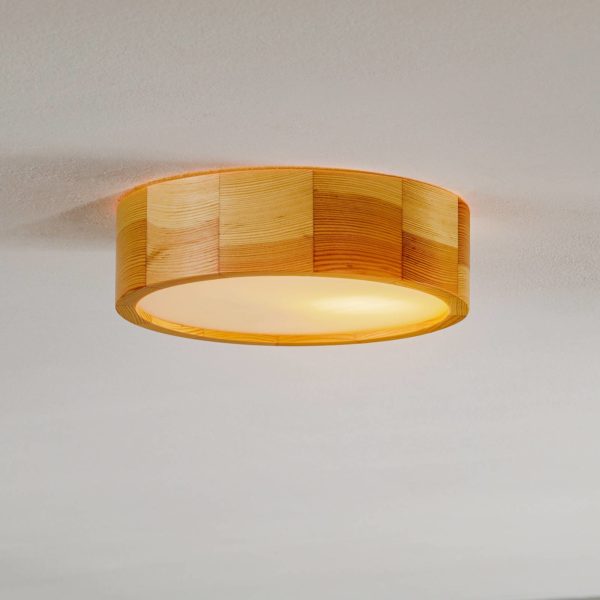 Envostar Kerio plafonnier, Ø 27 cm, pin naturel Envostar