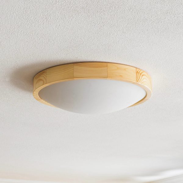 Envostar Zeus plafonnier en bois, pin, Ø 37 cm Envostar